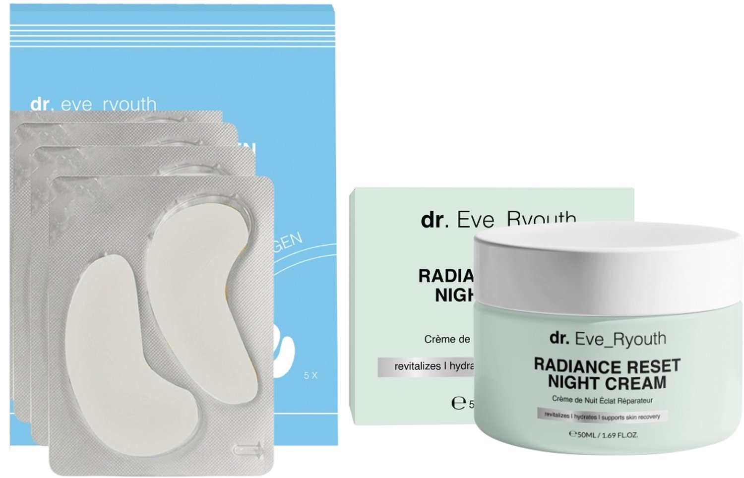 Radiance Reset Nachtcrème 50 ml + Verjongende Ooghydrogel Oogpads