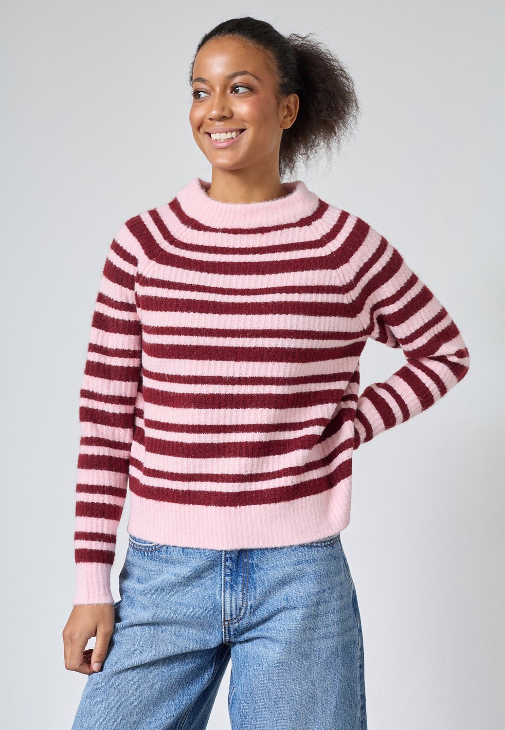 SISTERS POINT Hica-pu - Dames trui - Pink/Bordeaux - Maat S