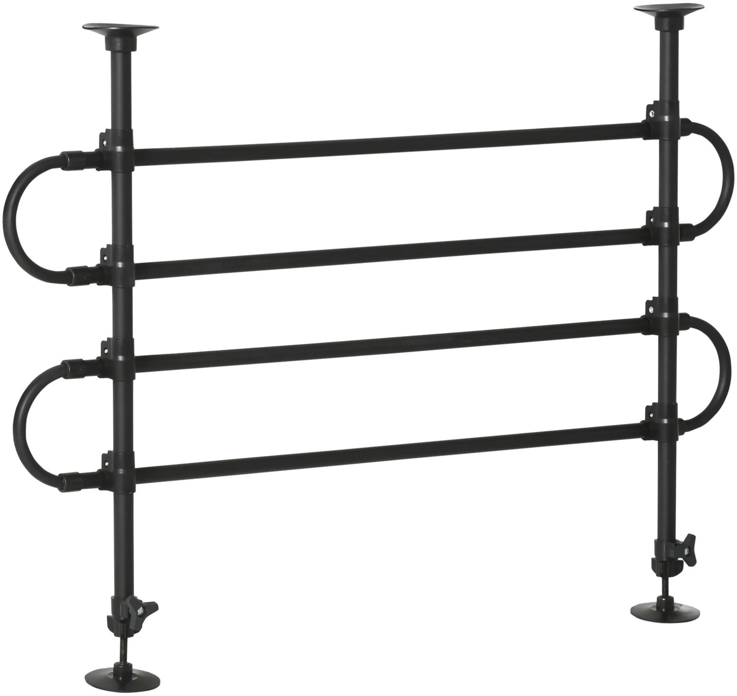 Veya Hondenhek - Hondenrek Auto - Hond - Zwart - Geschikt voor veel auto's - Breedte 87-135 cm - Hoogte 60-105 cm - Stalen frame