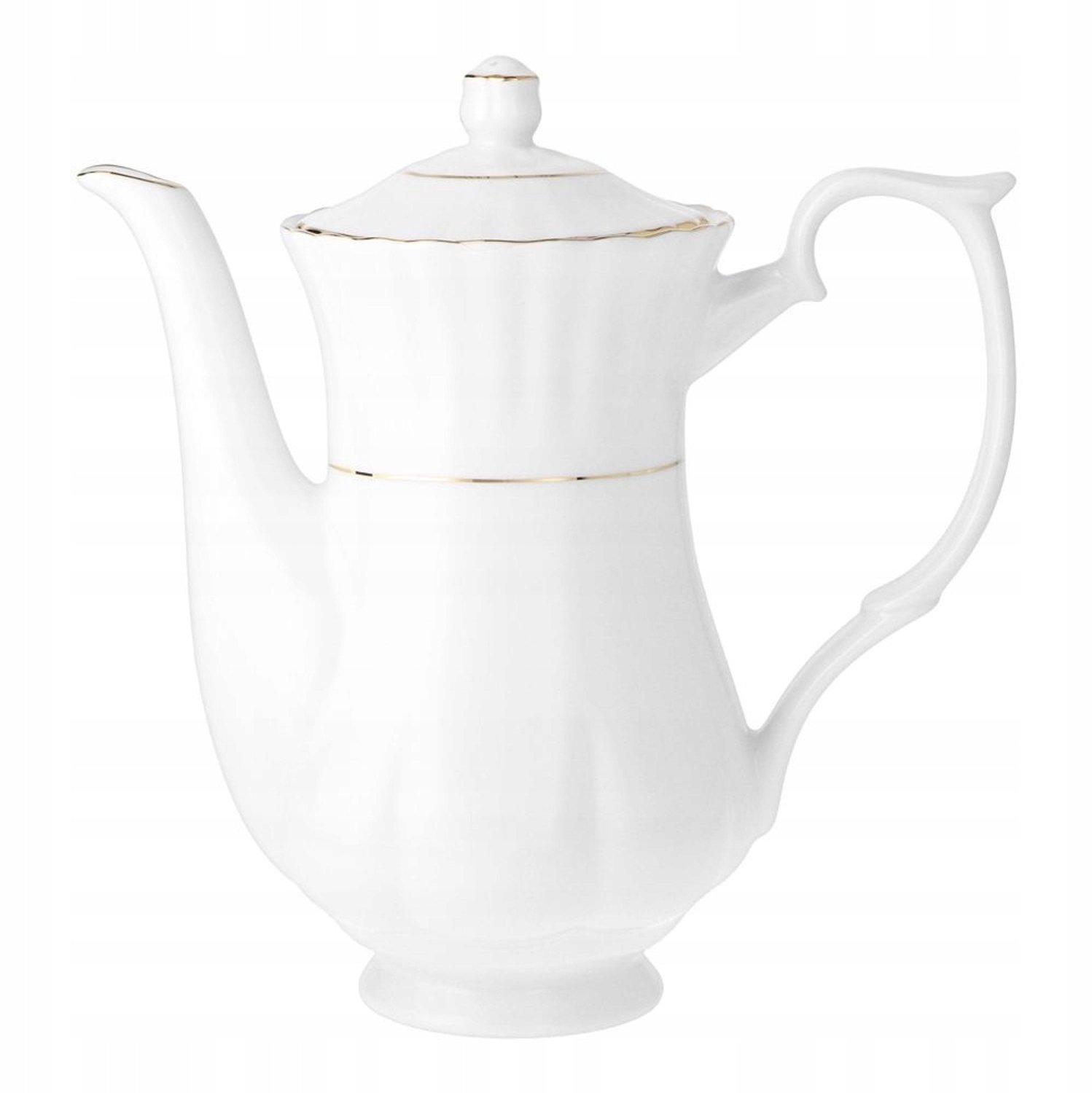 Merkloze Porseleinen Theepot 1.1L - Goudkleurige Decoratie