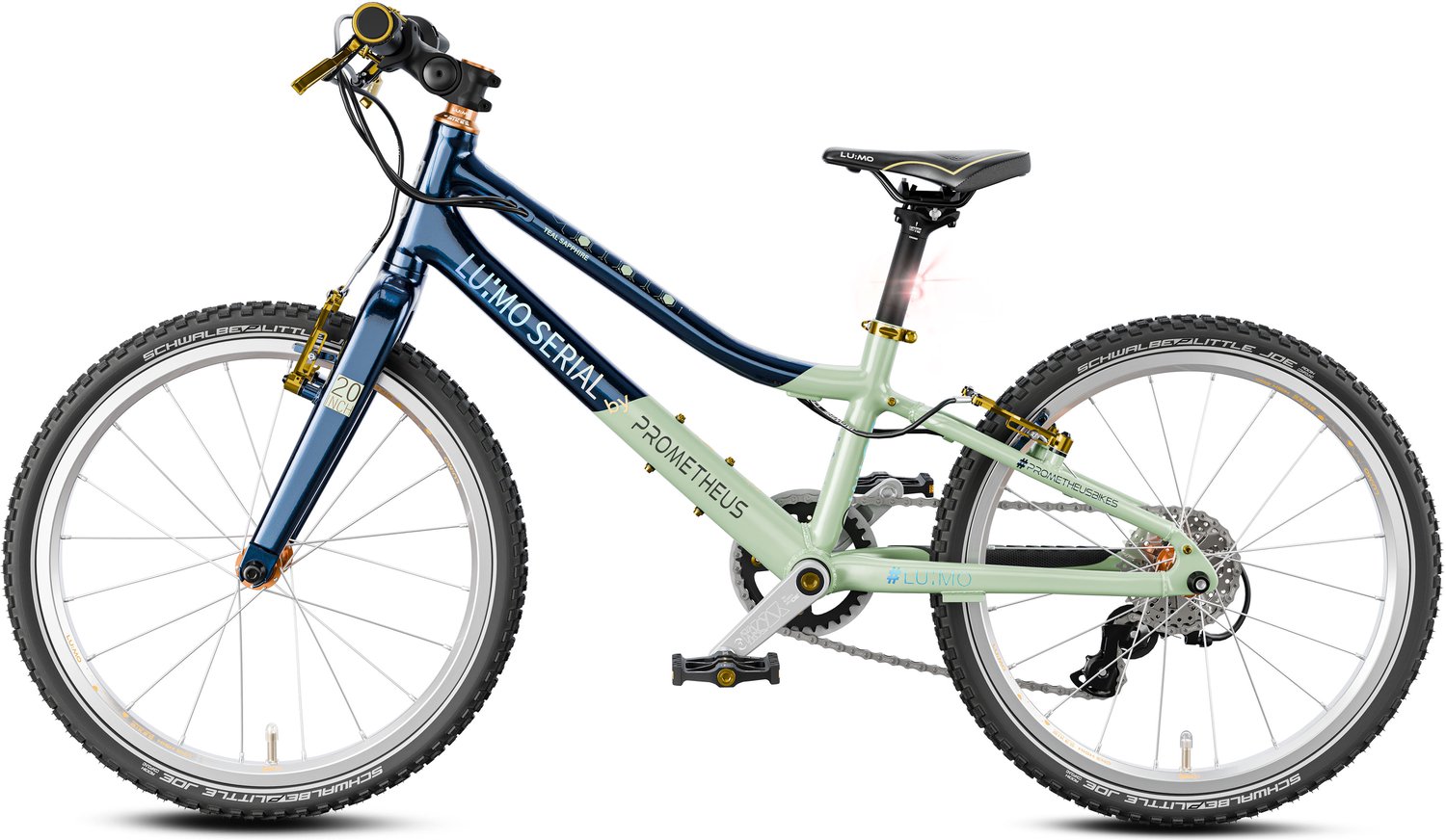 LU:MO Kinderfiets 20 inch - Premium+ - 7,9 kg - Verlichting - 6 jaar
