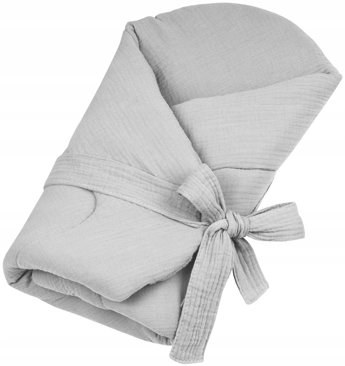 Baby Nestje Muslin met Versteviging en Strik - Grijs
