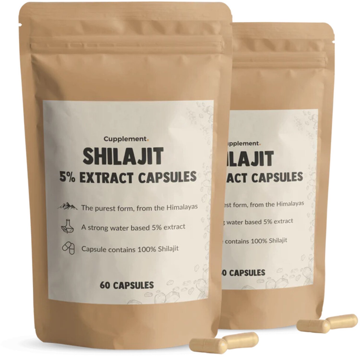 Cupplement - Shilajit 5% extract - 2 x 60 capsules - Voordeelverpakking