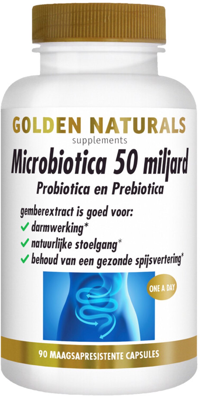 Golden Naturals - Microbiotica 50 Miljard - 2 x 90 vegacapsules - Voordeelverpakking