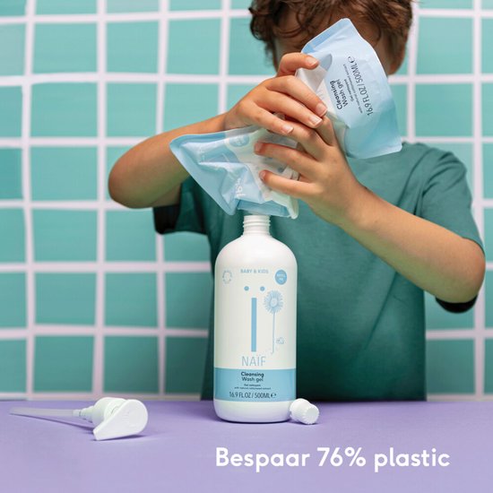 Naif - Baby & Kids Shampoo Navulverpakking - 2 x 500 ml - Voordeelverpakking — afbeelding 2
