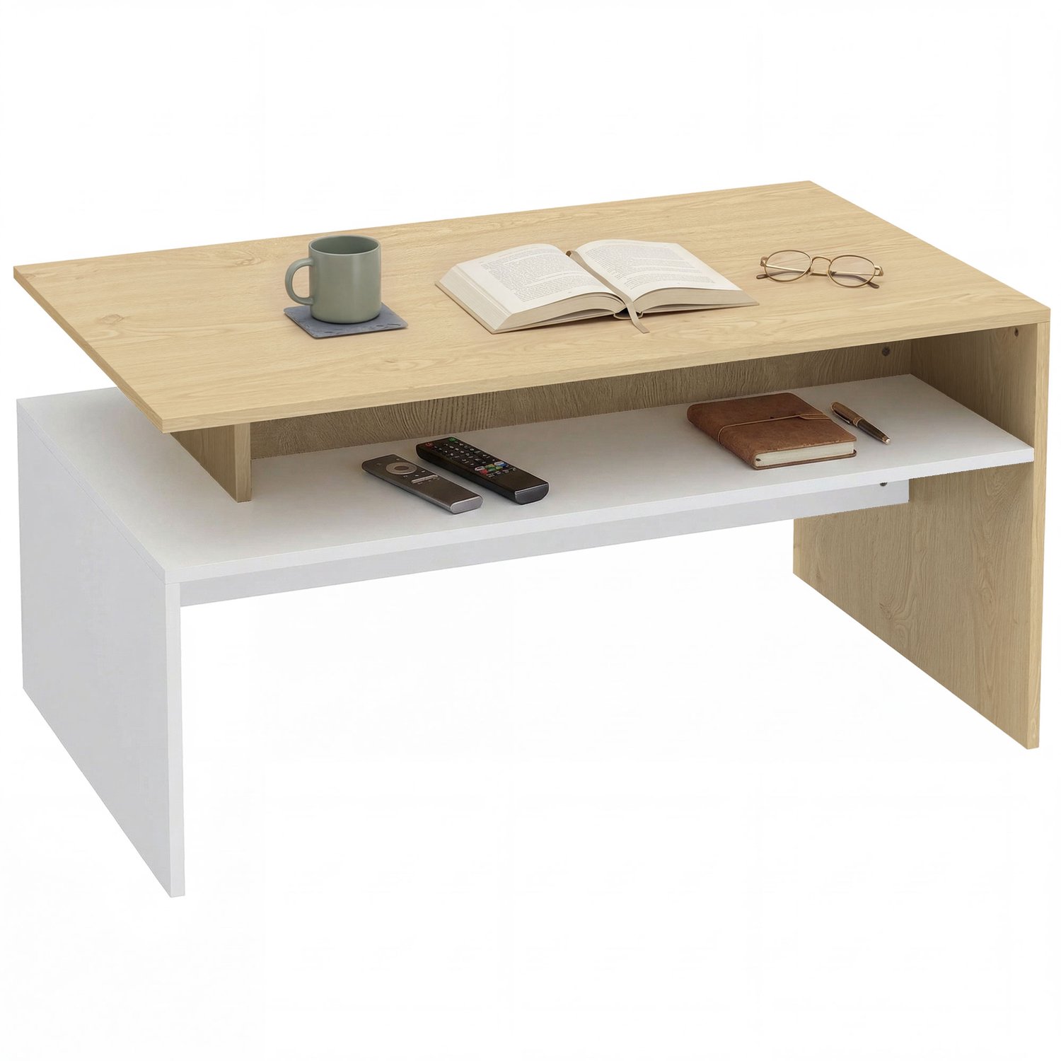 Premium Salontafel Wit - Modern Design voor Woonkamer en Slaapkamer - Duurzaam en Ruimtebesparend - Hoge Kwaliteit
