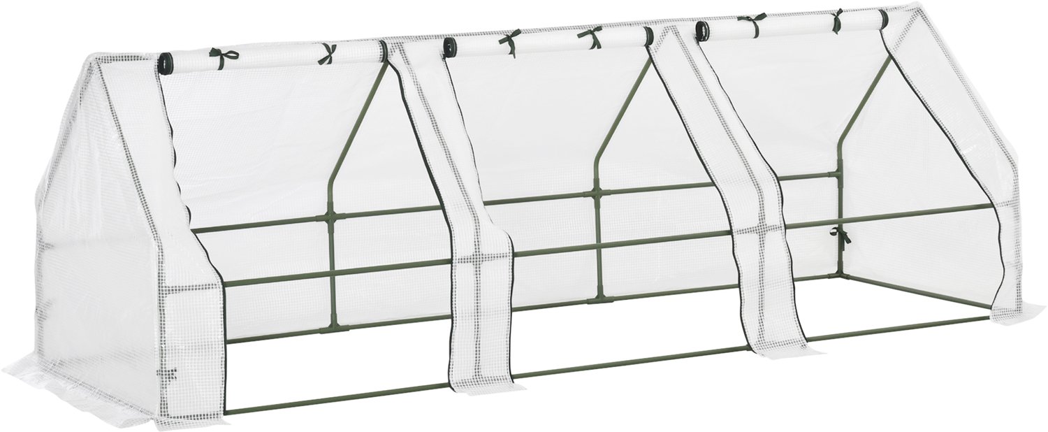 Sunona Foliekas - Met 3 oprolbare ramen met rits - 270 x 90 x 90 cm - Wit