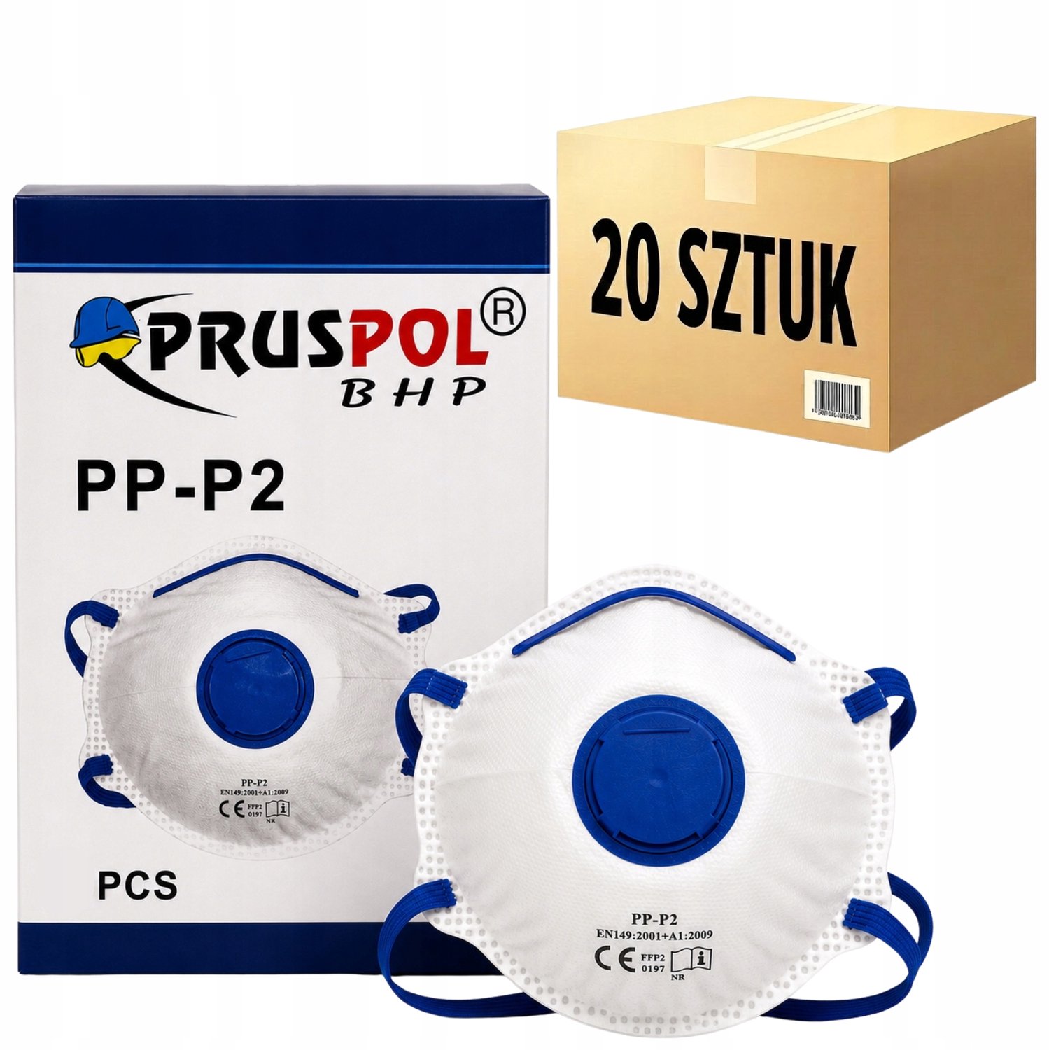 FFP2 Ademhalingsmasker met Ventiel - 20 Stuks
