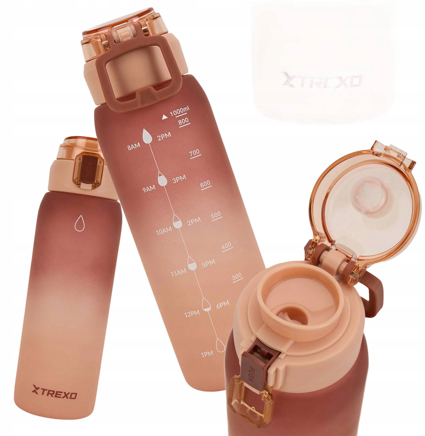XTREXO Haust Bidon 1000ml - BPA-vrij Tritan met Handvat