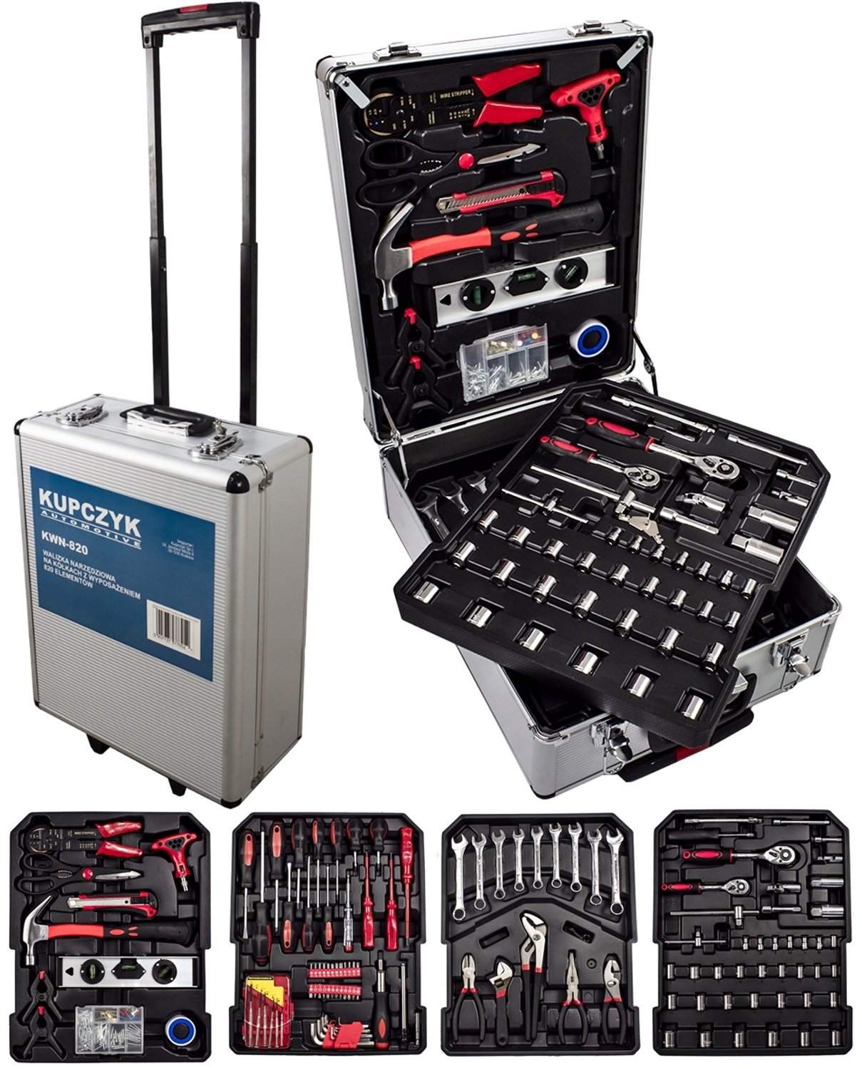 820-delige Gereedschapskoffer op Wielen - Complete Set