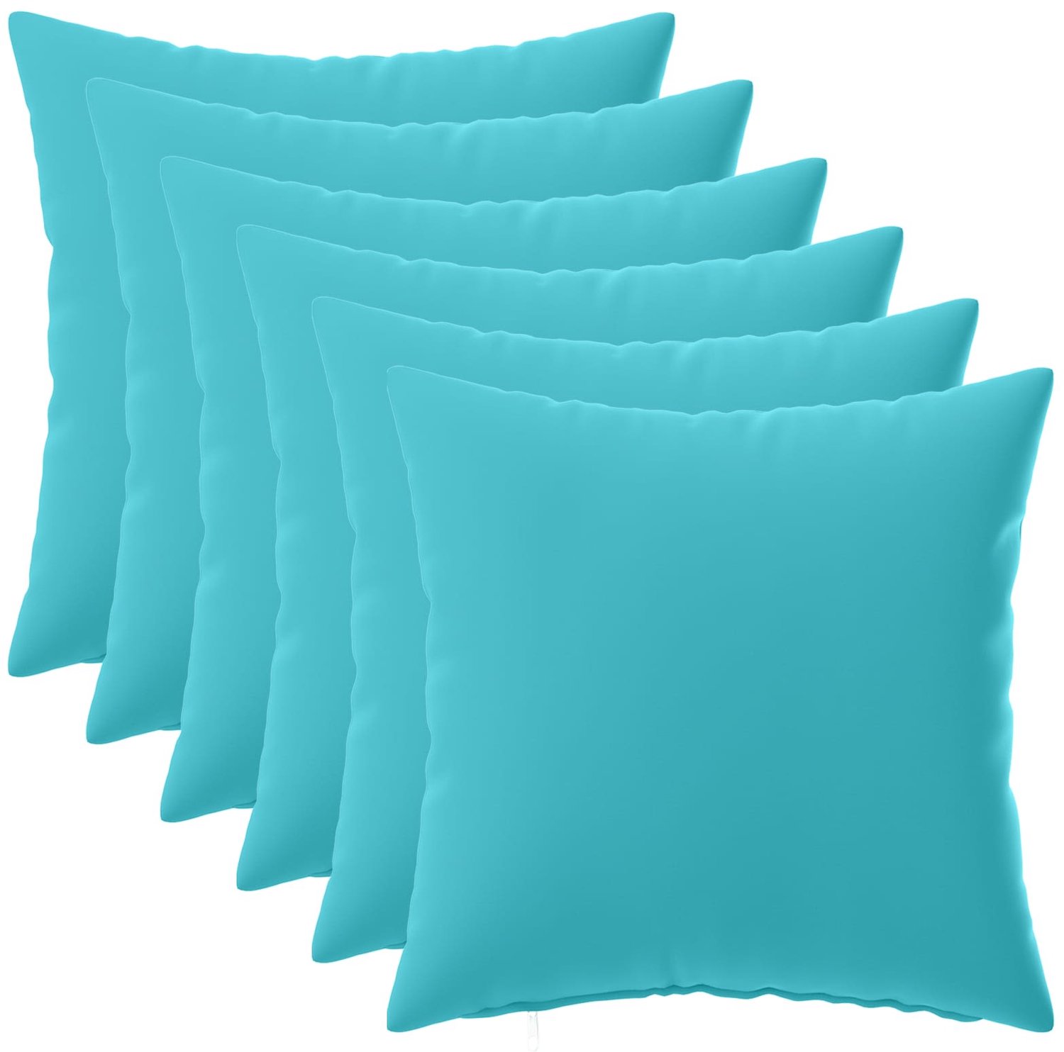 vidaXL Kussen - 6 - st - HEERLEN - Turquoise - 35 - x - 35 - cm - Polyester