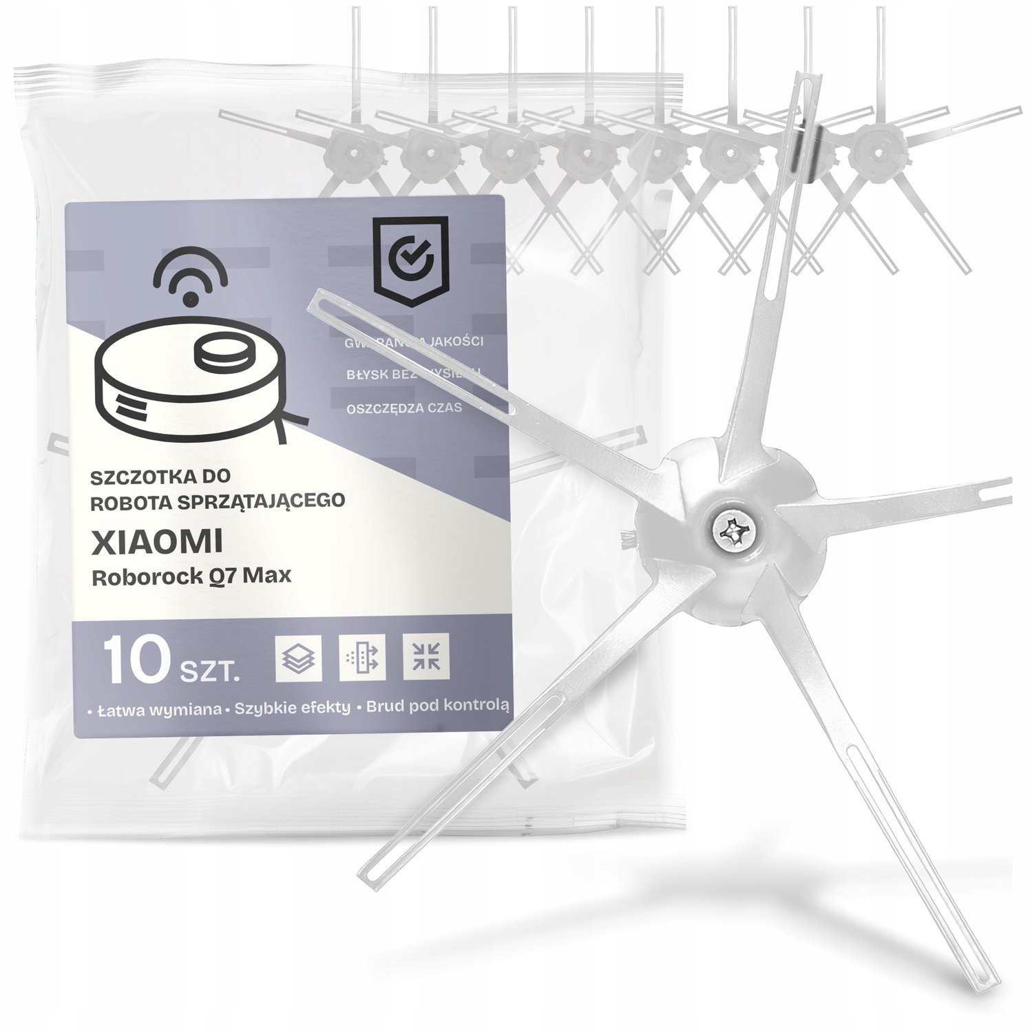 10x Zijborstel voor Xiaomi Roborock Q7 Max - Efficiënte Reiniging