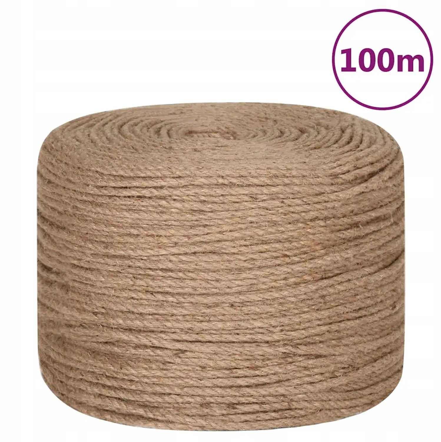 Natuurlijk Jute Touw 100m Ø4mm - Ambacht & Tuin
