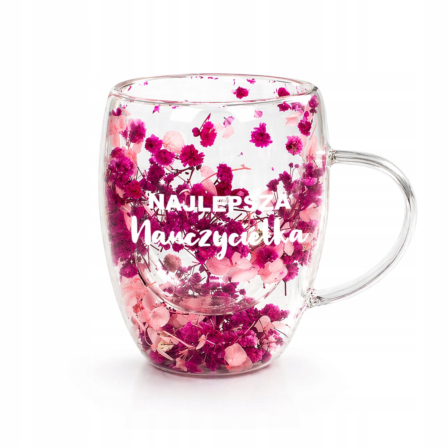 Thermische Glas met Bloemenprint - Uniek Cadeau voor Leerkrachten