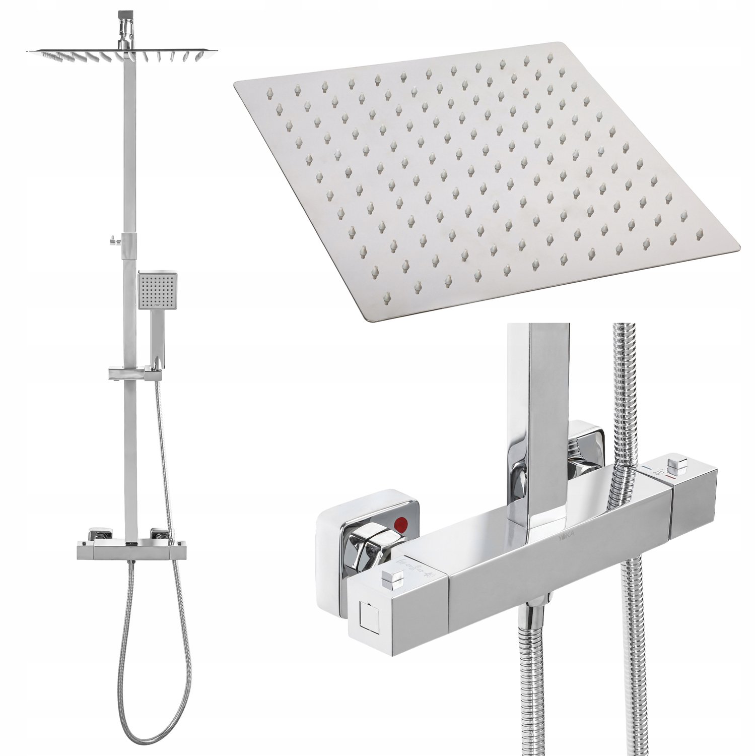 Thermostat Doucheset met Regendouche 30cm - Chroom