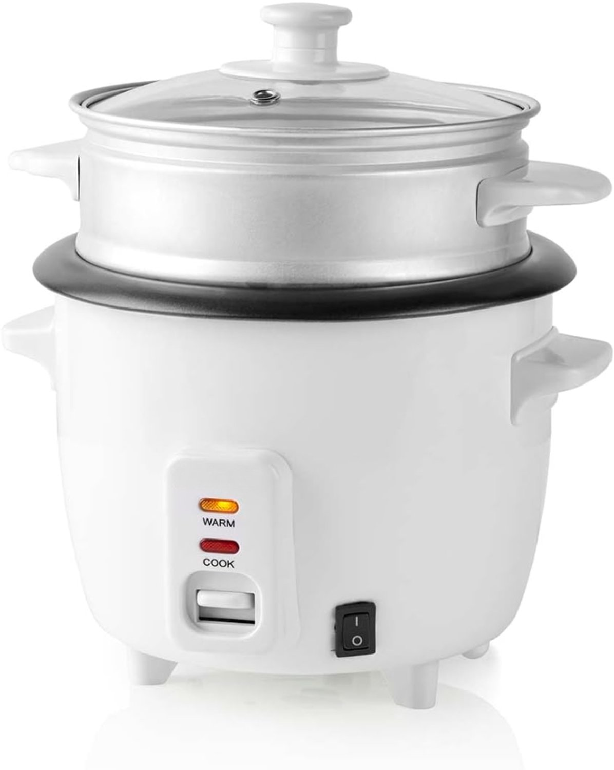 SNJY® Rijstkoker Klein - Mini Rijstkoker - Kleine Rijstkoker - 0,6 Liter - 300W - Wit
