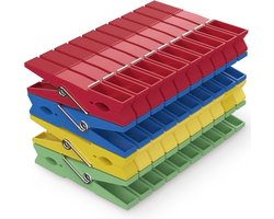 40x Kleerhangers, Gekleurd, Gerecycled Plastic, Weerbestendig