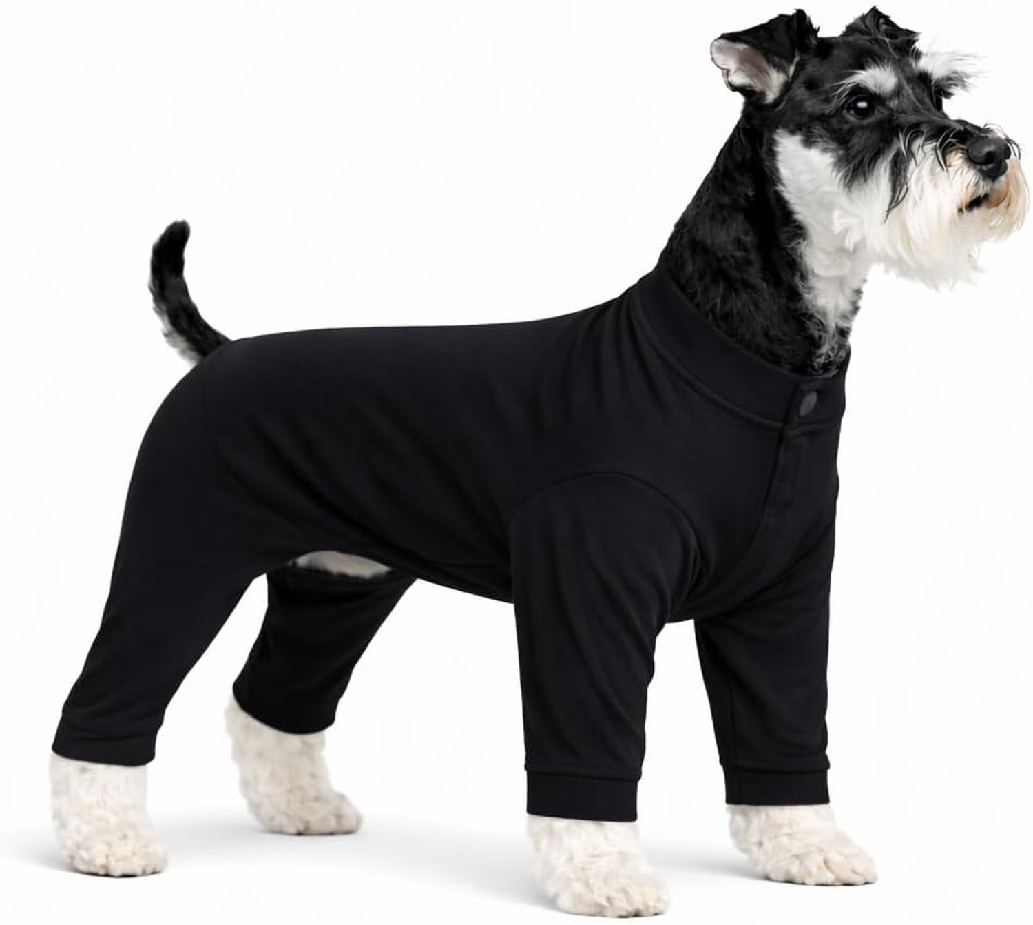 Feet hondenpyjama, puur katoenen eendelige jumpsuits voor honden, stijlvolle PJS puppykostuum voor grote, middelgrote en kleine honden, zwart
