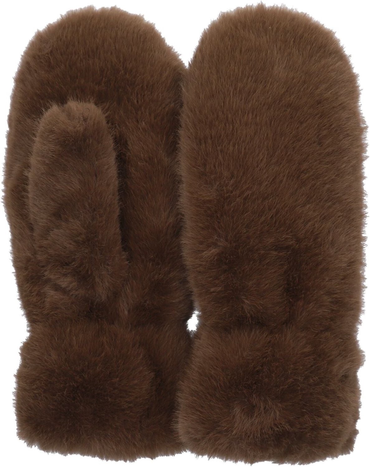 Co'Couture Penzacc Fur Mitten Handschoenen Dames - Bruin - Maat ONESIZE