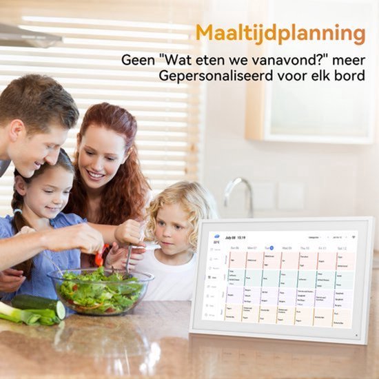 Digitale Fotolijst Slimme Kalender - 15,6 Inch Touchscreen - 32 GB Intern Geheugen - Metaal Frame - WiFi Verbinding — cadeau in Kalenders & Planners - foto 6