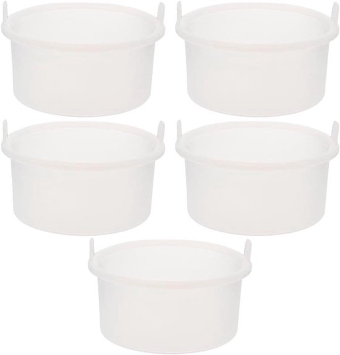 Kom voor harsverwarmer - Siliconen pot - Voor ontharen thuis - Herbruikbaar en flexibel - 5 stuks - As shown