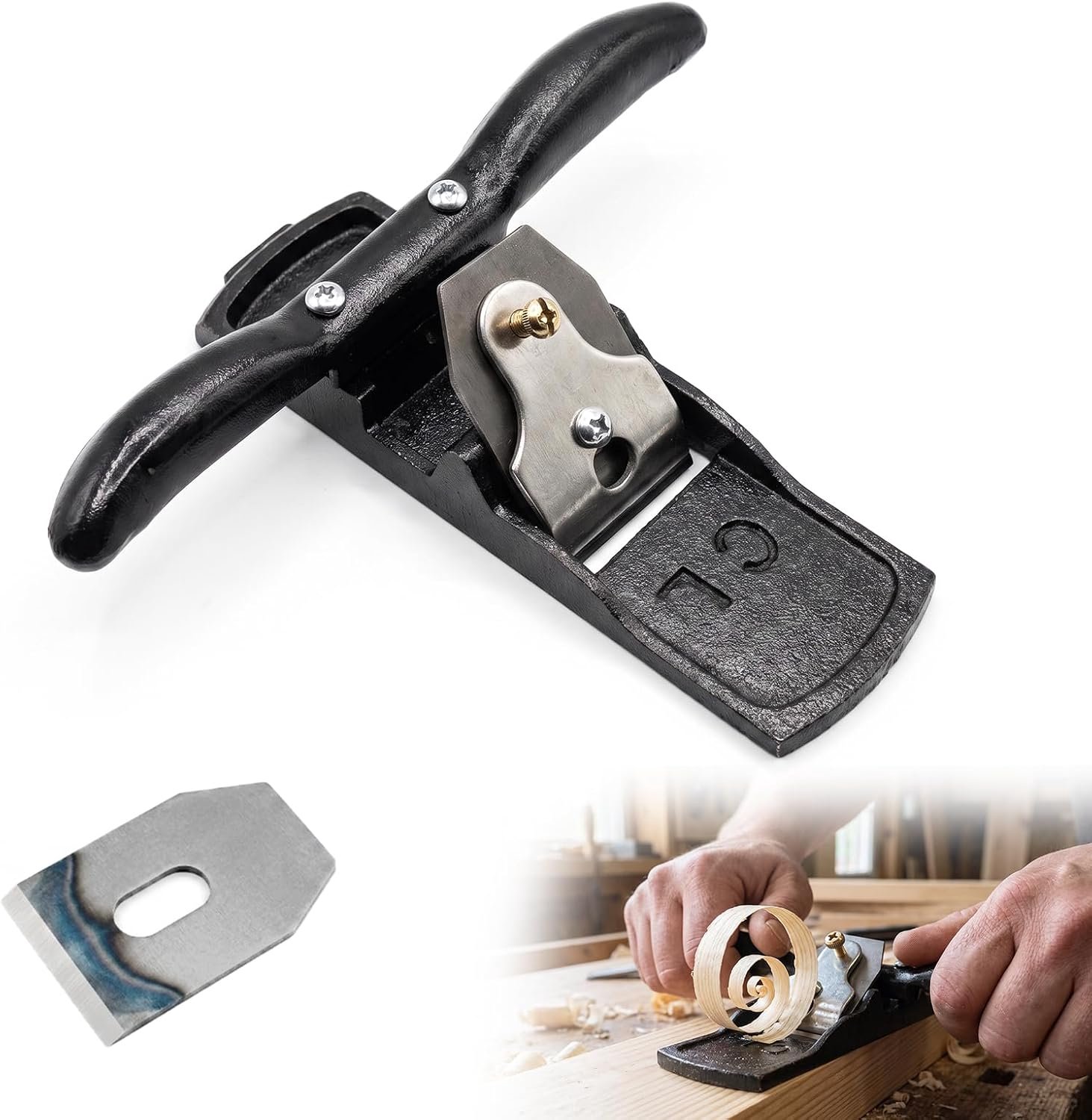 Schaaf, handschaaf, verstelbaar, timmerwerk, nauwkeurig gesneden, handmatige bediening, met accessoires voor gladde snijwerk en schaafafwerking, eenvoudige en soepele bediening