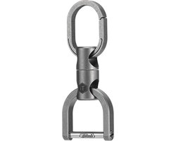KeyUnity KM13 Draaibare sleutelhanger met D-ring - Voor mannen en auto - Titanium sleutelhouder - Snel los te maken - Ka40l - One Size