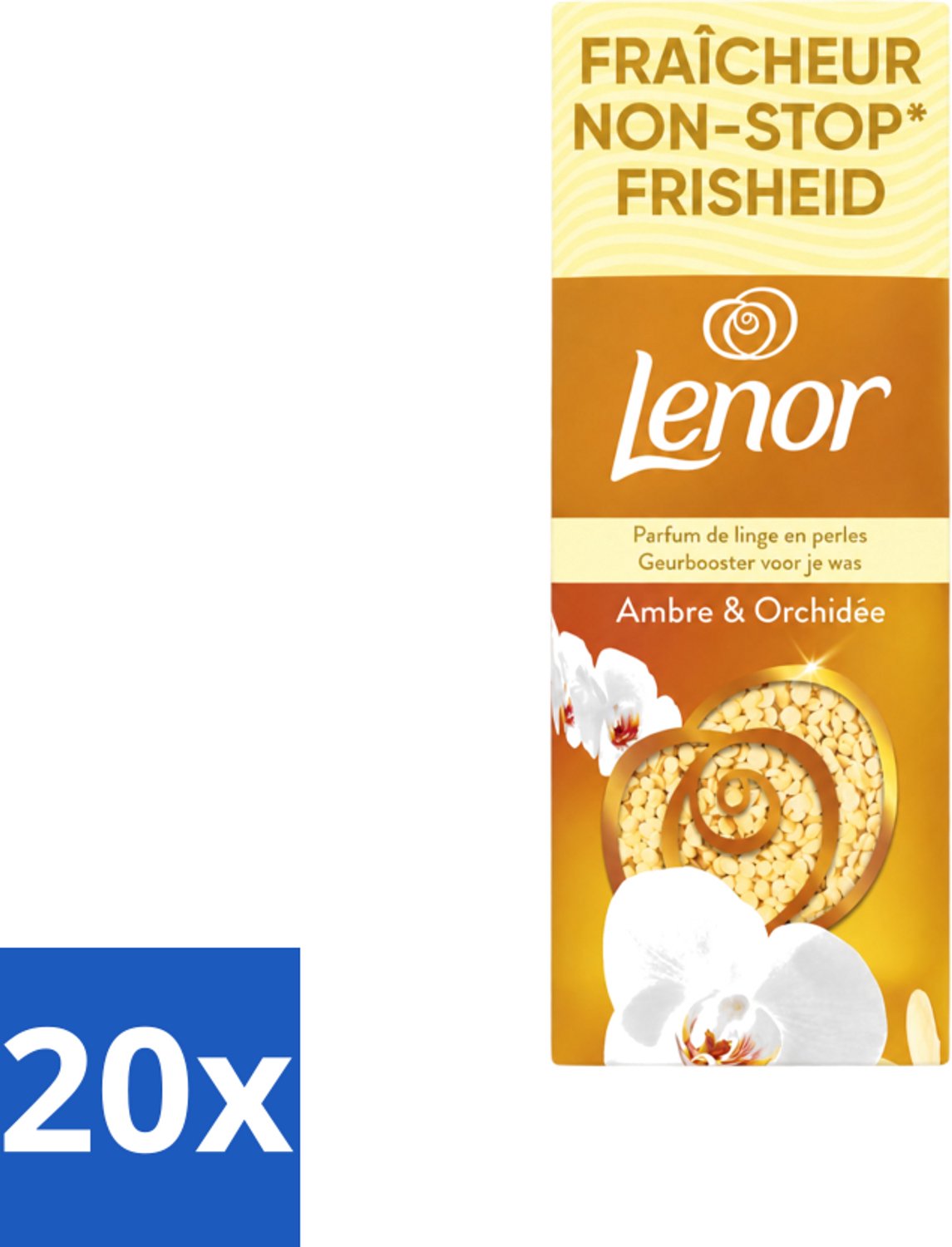 20 x Lenor – Geurbooster – Amber & Orchidee – 12 Wasbeurten – 155 g - Voordeelverpakking - 20 stuks