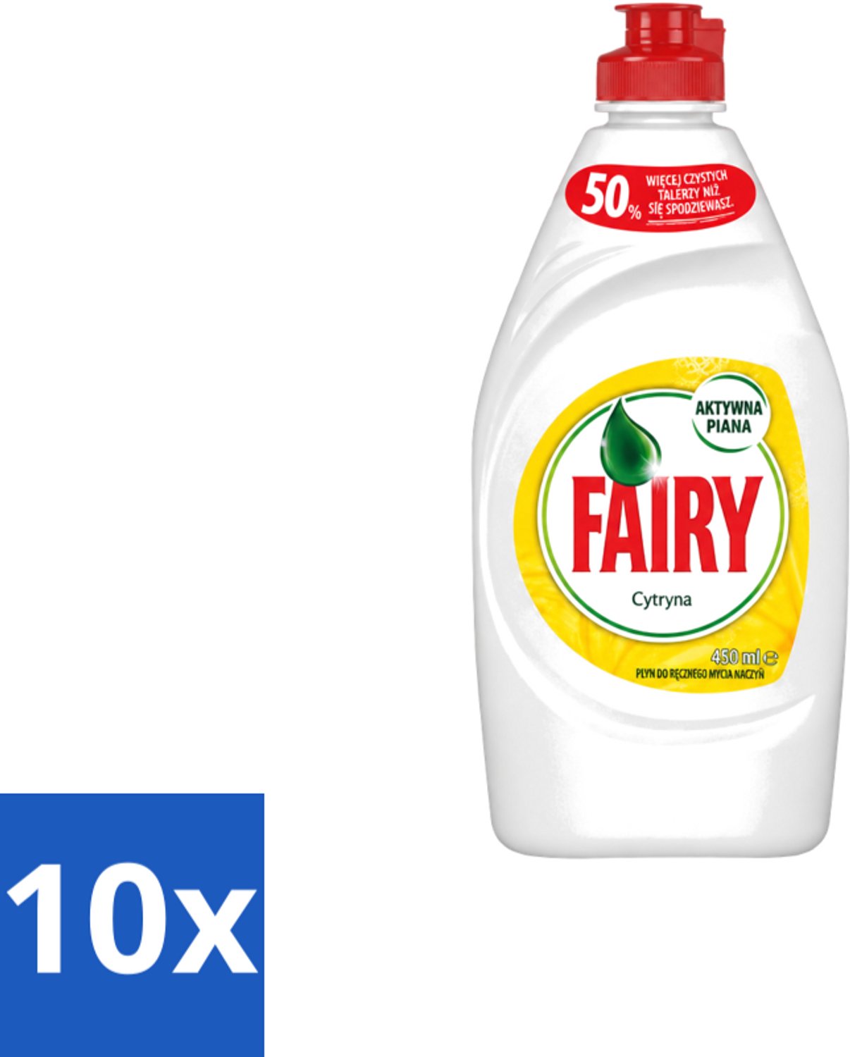 10 x Fairy – Afwasmiddel – Citroen – 450 ml - Voordeelverpakking - 10 stuks