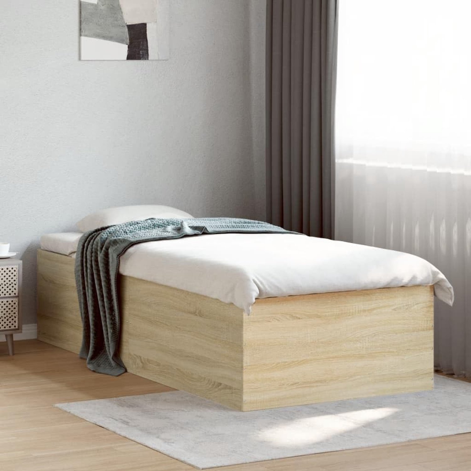 Hout lattenbodem modern design Sonoma eiken 75x190 cm