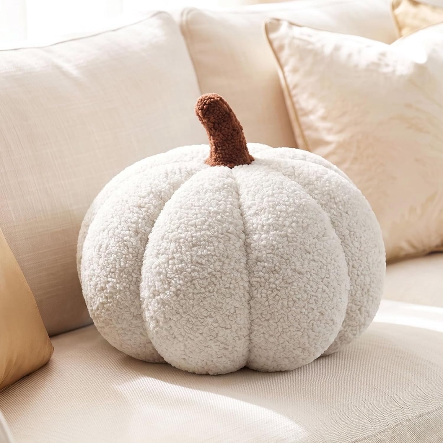 Pompoen kussen, herfstdecoratie sierkussen pompoen