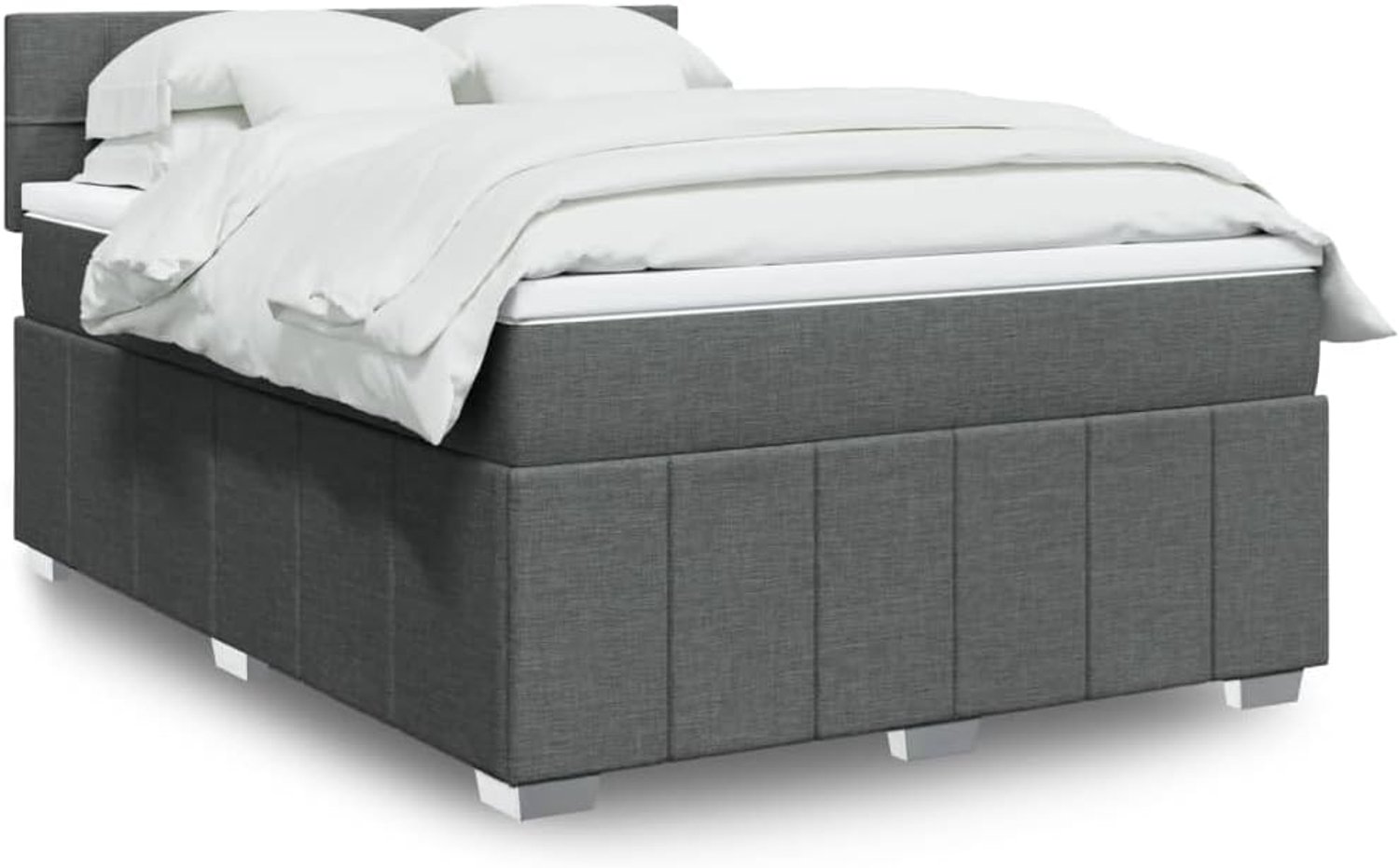 Pocketveringmatras boxspringbed donkergrijs 140x190 cm