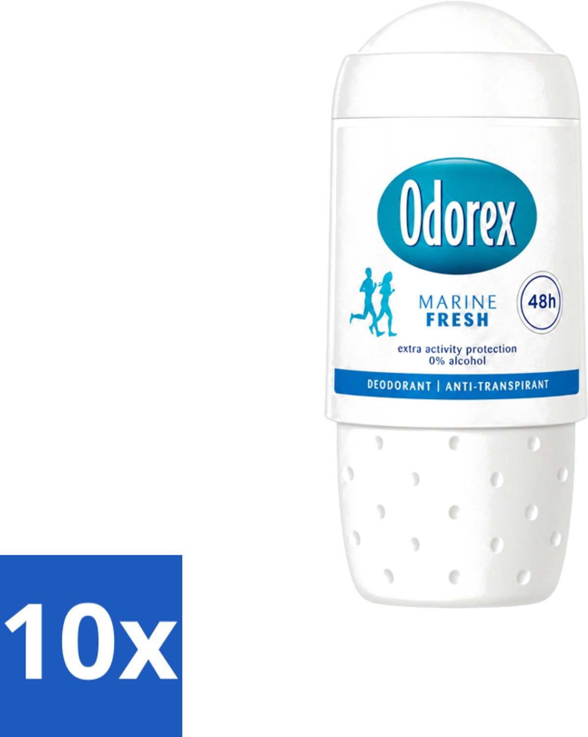 10 x Odorex - Deodorant Roller - Marine Fresh - Verkwikkende Geur - 50 ml - Voordeelverpakking - 10 stuks
