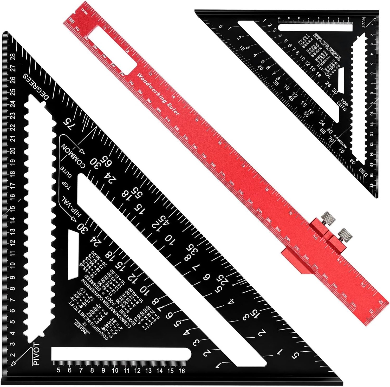 Vierkant zwart aluminium metaal 180 mm voor knutselgereedschap