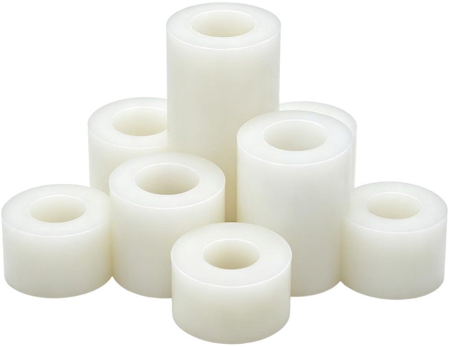 50 Stuks Kunststof Ronde Afstandhouders M5×9×20mm - Witte ABS Afstandshulzen voor M5 Schroeven, Niet-geschroefde Isolatieafstandhouder Kit