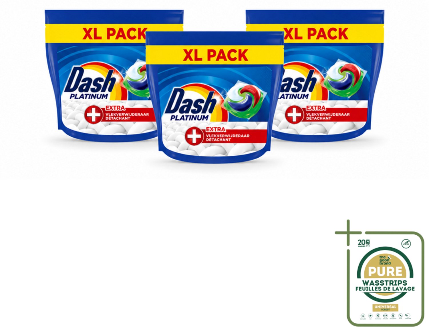 3 x Dash – Wasmiddelcapsules – 4in1 Pods + Extra Vlekkenverwijderaar – 35 capsules - Wasstrips - Wasmiddel Capsules - Vlekkenverwijderaar - 4in1 Wasmiddel - Krachtige Reiniging - Wasmiddel Voor Kleding