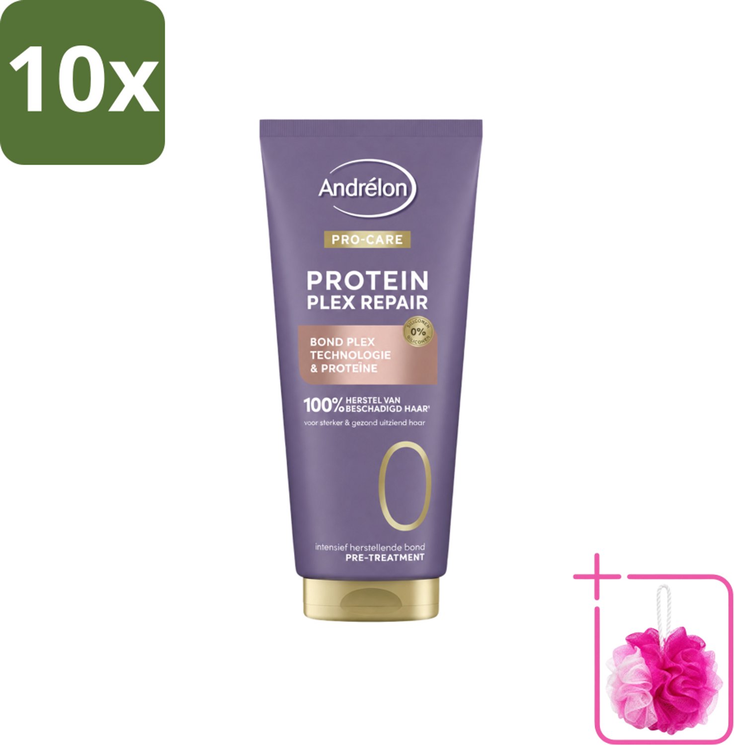 10 x Andrélon – Pre-Treatment – Pro Care Protein Plex Repair – 170 ml - Bulkverpakking - Haarbescherming - Douchemop - Haarherstel
