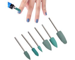 Vervangingskoppen met Elektrische Nagelbestanden, Nagelbits voor Nagelboor Nagel Kunstboor Manicure Slijpkop 6pcs Nagelboor Bit Cuticle Bit voor Nagelboor Nagelpolijstbits Accessoire (Stel 01 in)