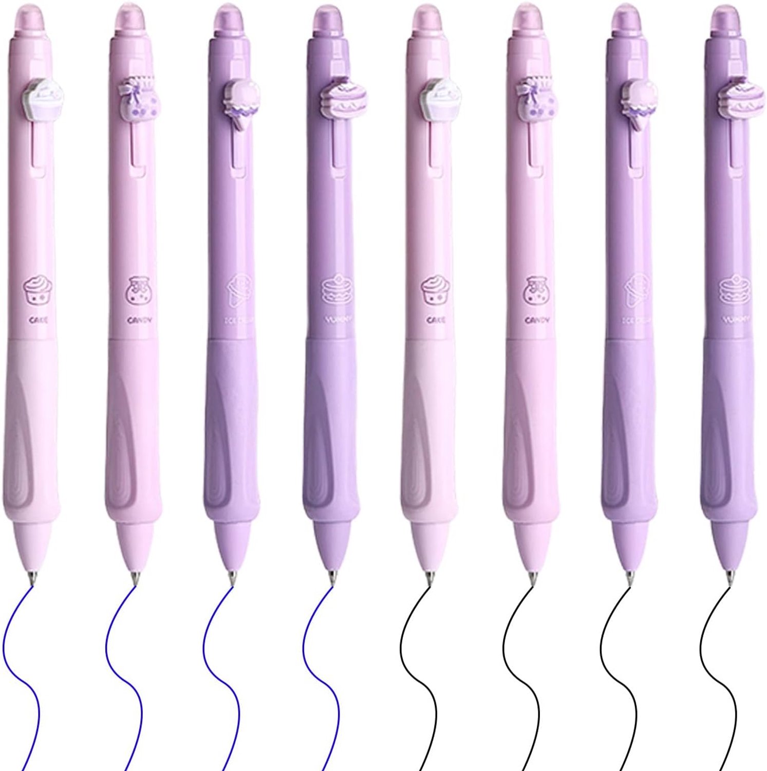 8 stuks neutrale gedachten, cartoon, persveer, schattig schrijfwaren voor meisjes, schrijfgereedschap, schoolbenodigdheden, studentengeschenken
