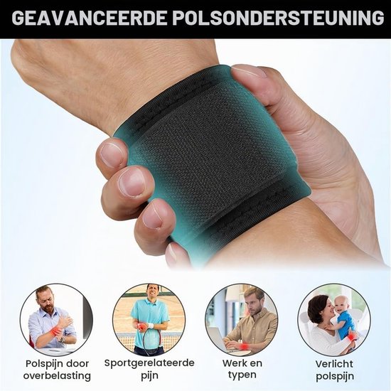 Verstelbare ademende polsbanden voor spiertraining, gewichtheffen, fitness en bodybuilding - 2 stuks polsondersteuning — afbeelding 2