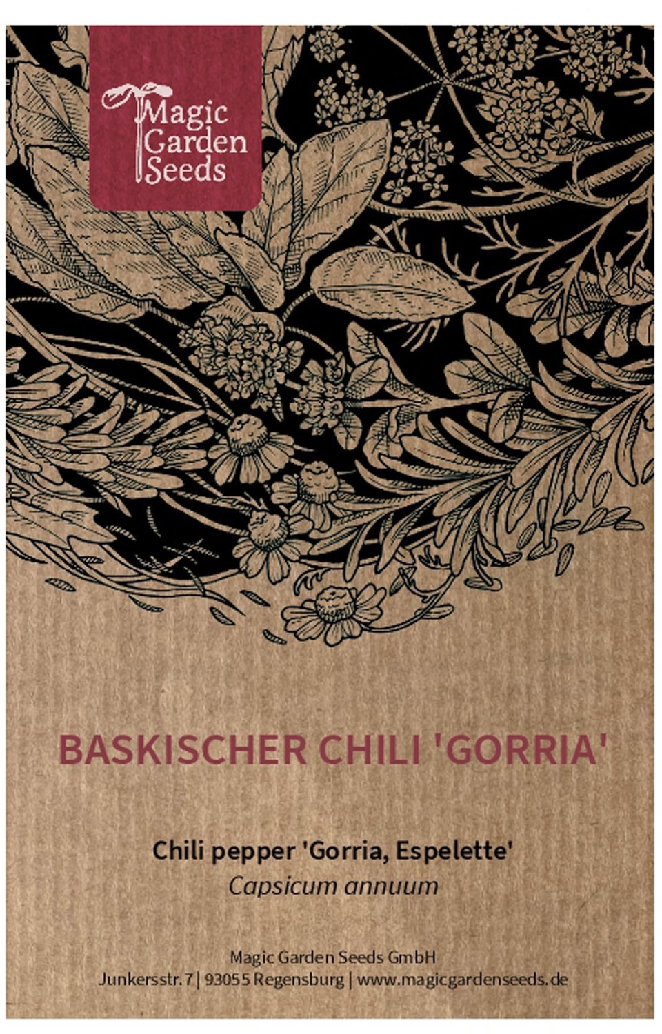 Basque Chili 'Gorria' - ongeveer 10 zaden