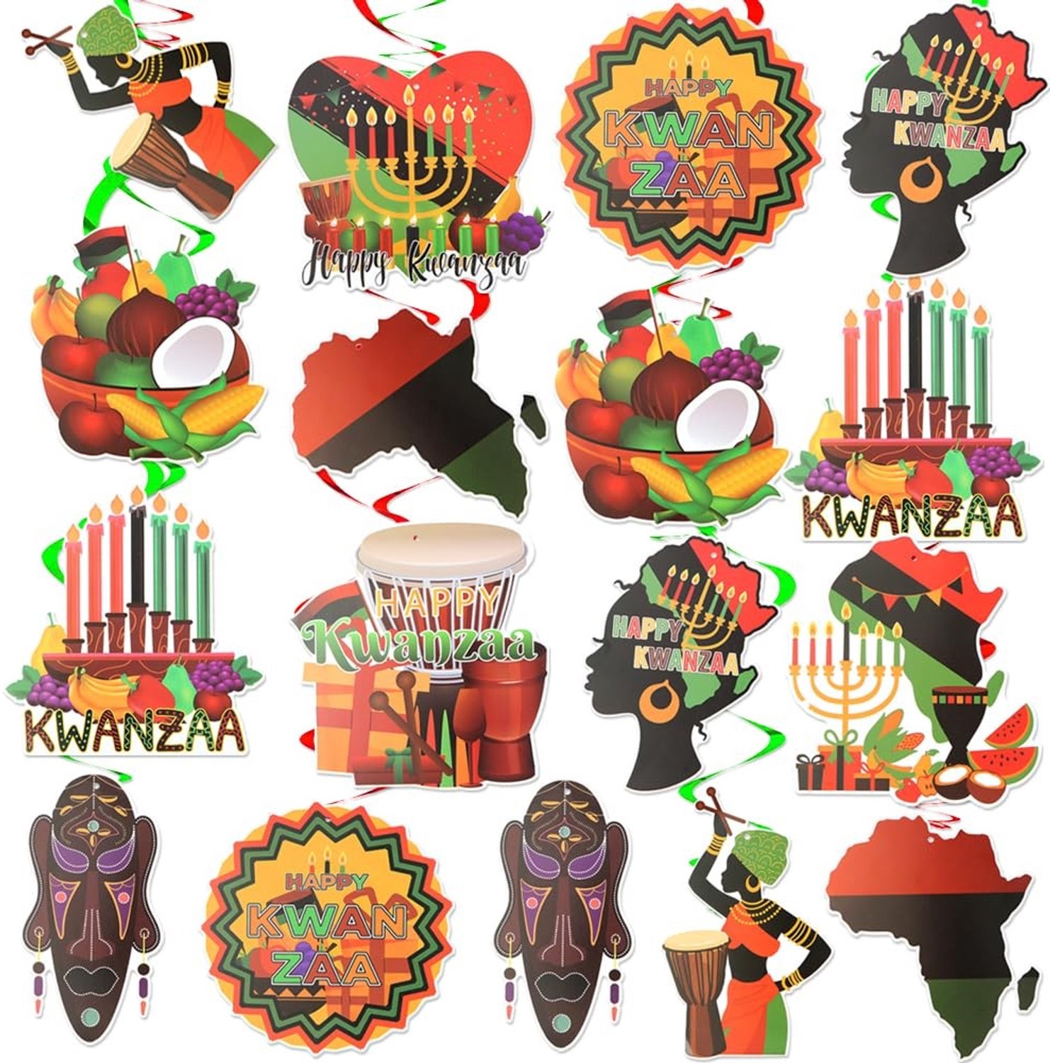Kwanzaa Decoraties 48 Stuks voor Feesten