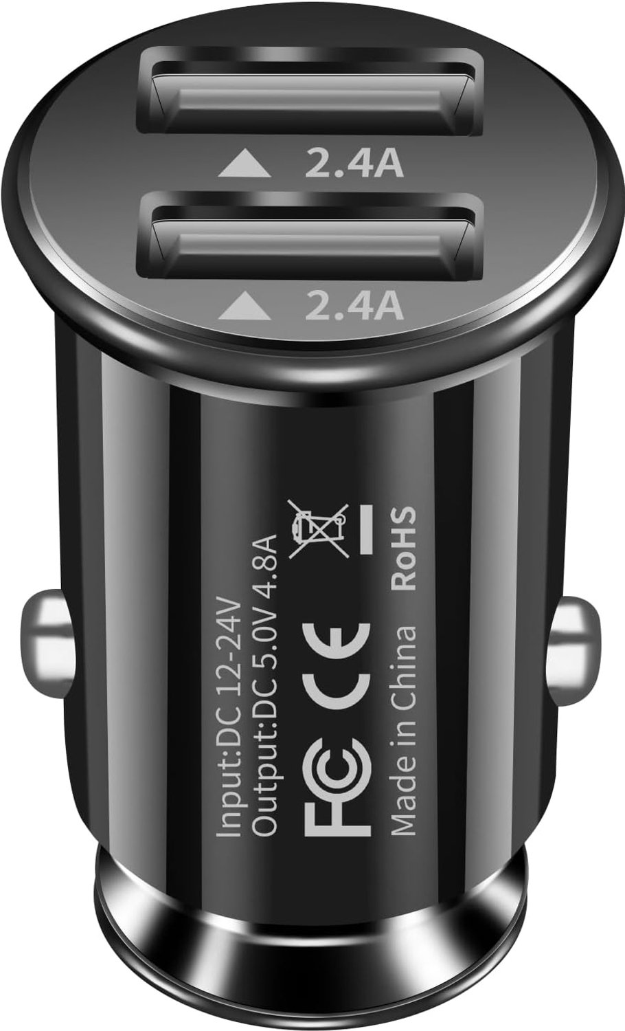 24W/4.8A dubbele poort voor auto - Compatibele adapter voor iPhone 15/14/13/12, Samsung, iPad Air, Huawei
