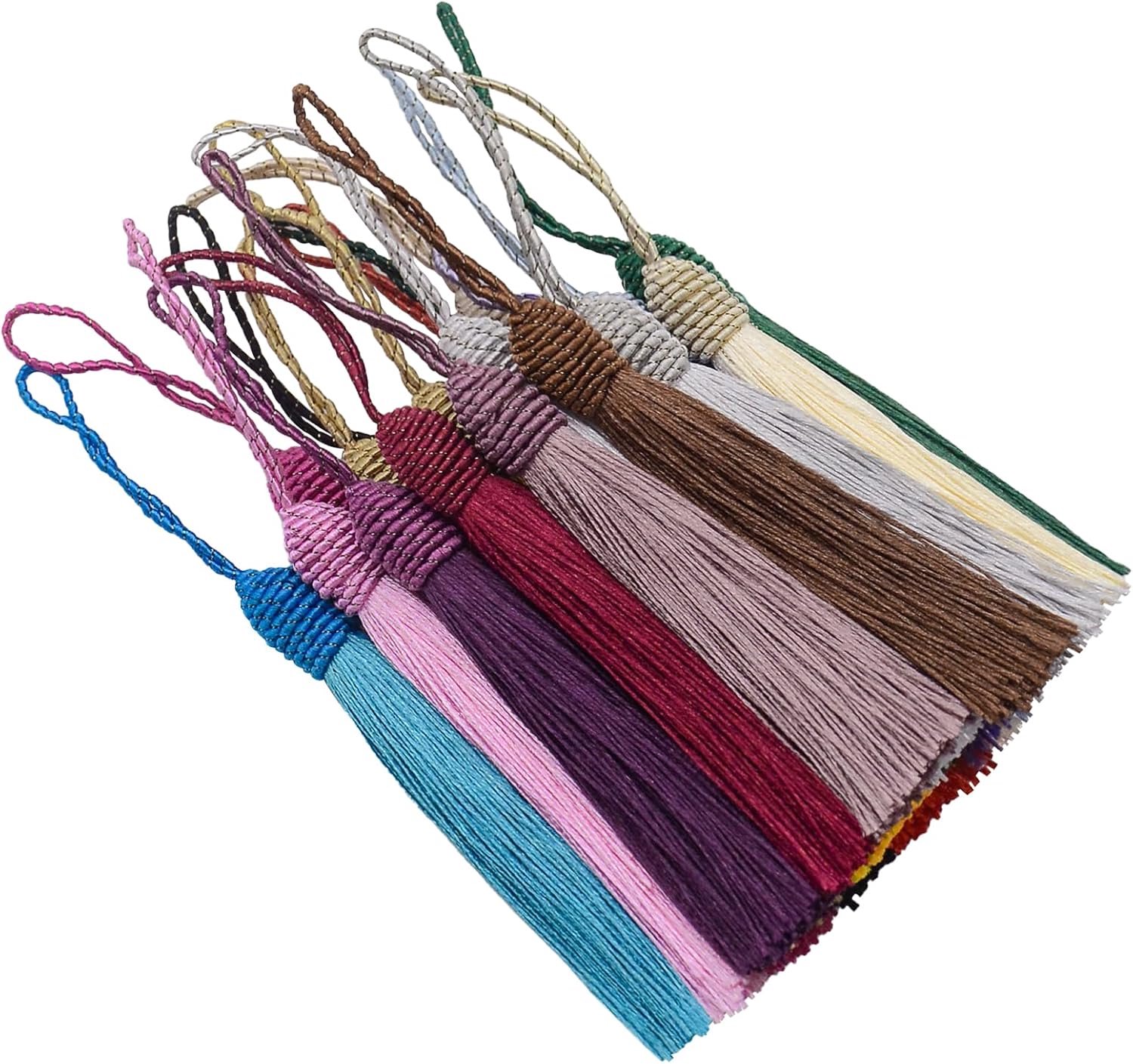 20 stks 15.5cm Zijdeachtige Handgemaakte Bladwijzer Kwasten voor DIY Craft-Mixed20