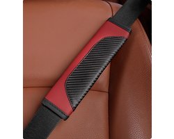2 stuks beschermkussens voor autoveiligheidsgordel voor Peugeot 206/207/208/2008 PureTech/GT Line/BlueHDi, schouderbescherming, accessoires, bordeauxrood