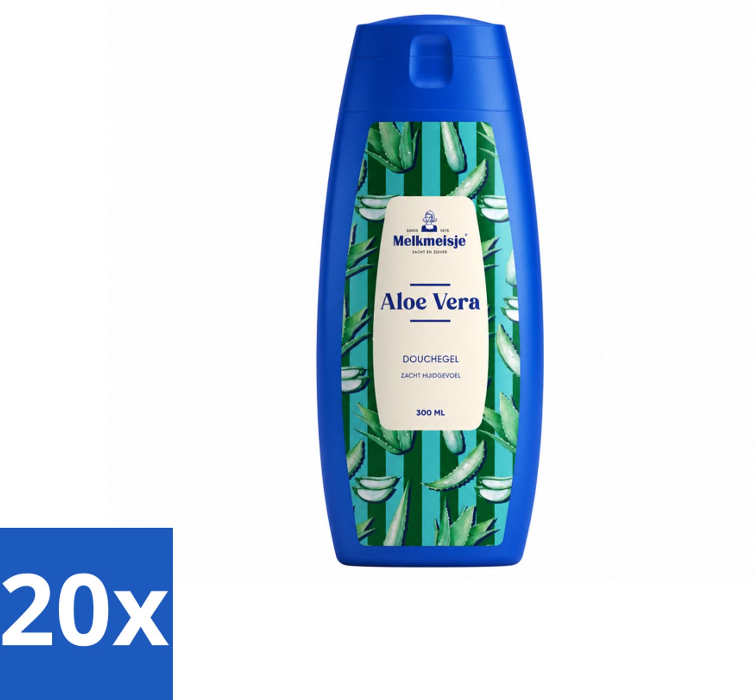 20 x Melkmeisje – Douchegel – Aloe Vera – Zacht Huidgevoel – 300 ml - Voordeelverpakking - 20 stuks