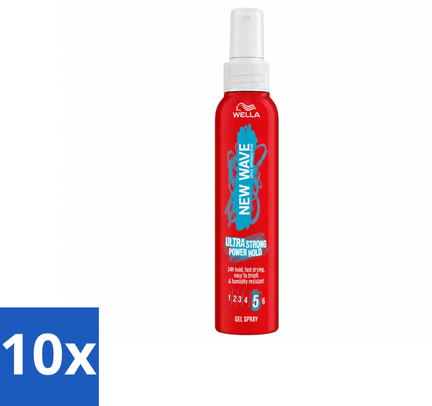 10 x Wella – New Wave Power Hold – Gelspray – 150 ml - Voordeelverpakking - 10 stuks
