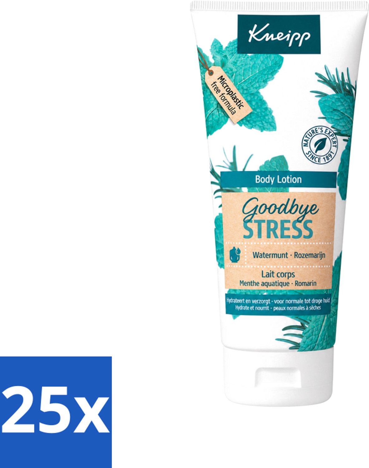 25 x Kneipp Bodylotion – Watermunt & Rozemarijn – 200 ml - Voordeelverpakking - 25 stuks