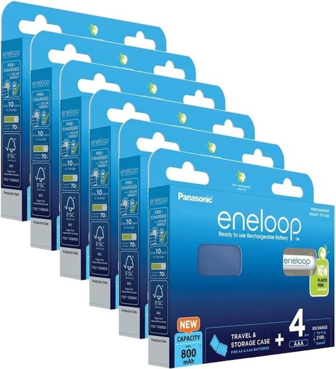 Oplaadbare batterijen - Micro AAA-energie - Voor apparaten - Lage zelfontlading - 800mAh capaciteit - Wit