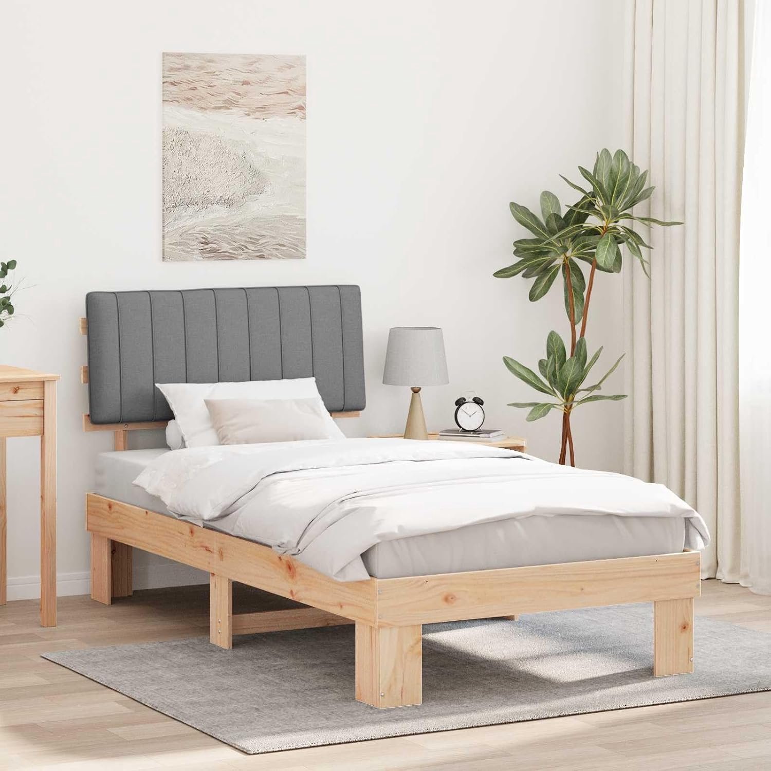 Grenenhout Gestoffeerd Hoofdbord Modern Hout 100 x 200 cm